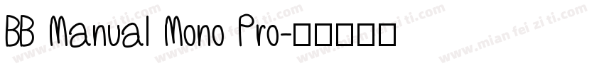 BB Manual Mono Pro字体转换